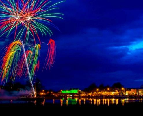 Fireworks in Carrick on Shannon