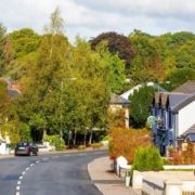Dromahair town in County Leitrim